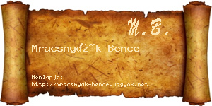 Mracsnyák Bence névjegykártya